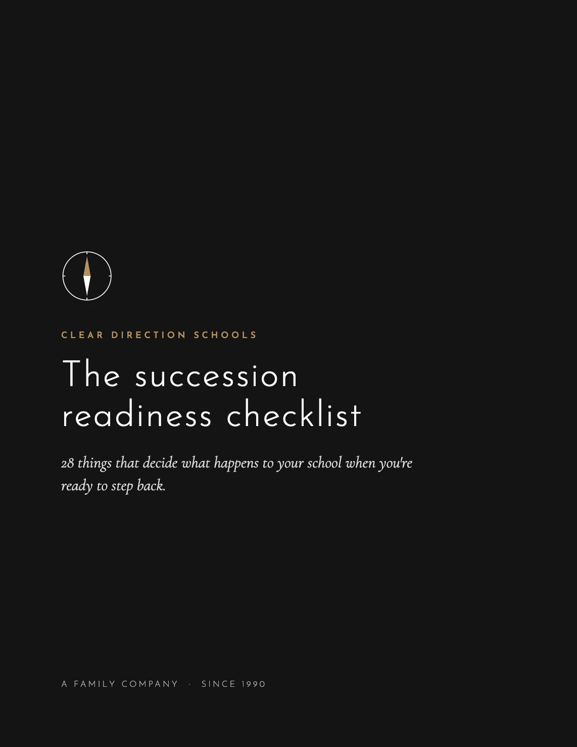 The succession readiness checklist